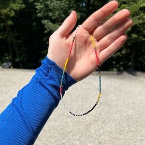Colorful Organic 🍉 Handmade Seed Bead Choker Necklace